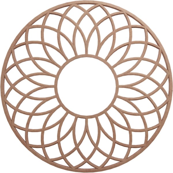 Ekena Millwork Cannes Wood Fretwork Pierced Ceiling Medallion, Wood (Paint Grade), 16"OD x 5 1/2"ID x 3/8"T CMWP16X16X0375CNMF - main